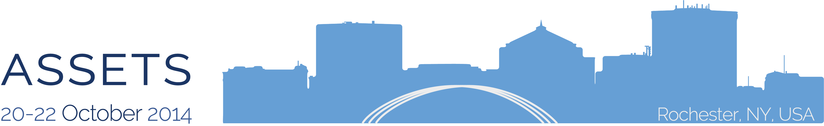 ASSETS conference date and location: 20 to 22 October, 2014, Rochester, NY, USA